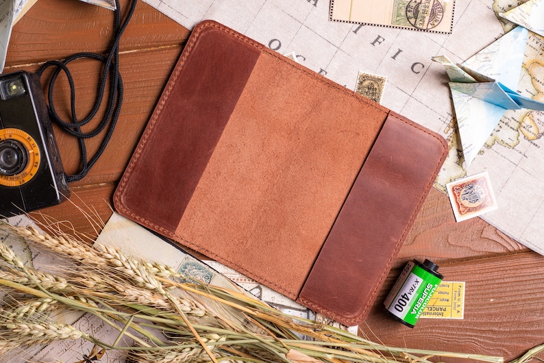 Leather Journal Cover for Moleskine Cahier Notebook Pocket Etsy