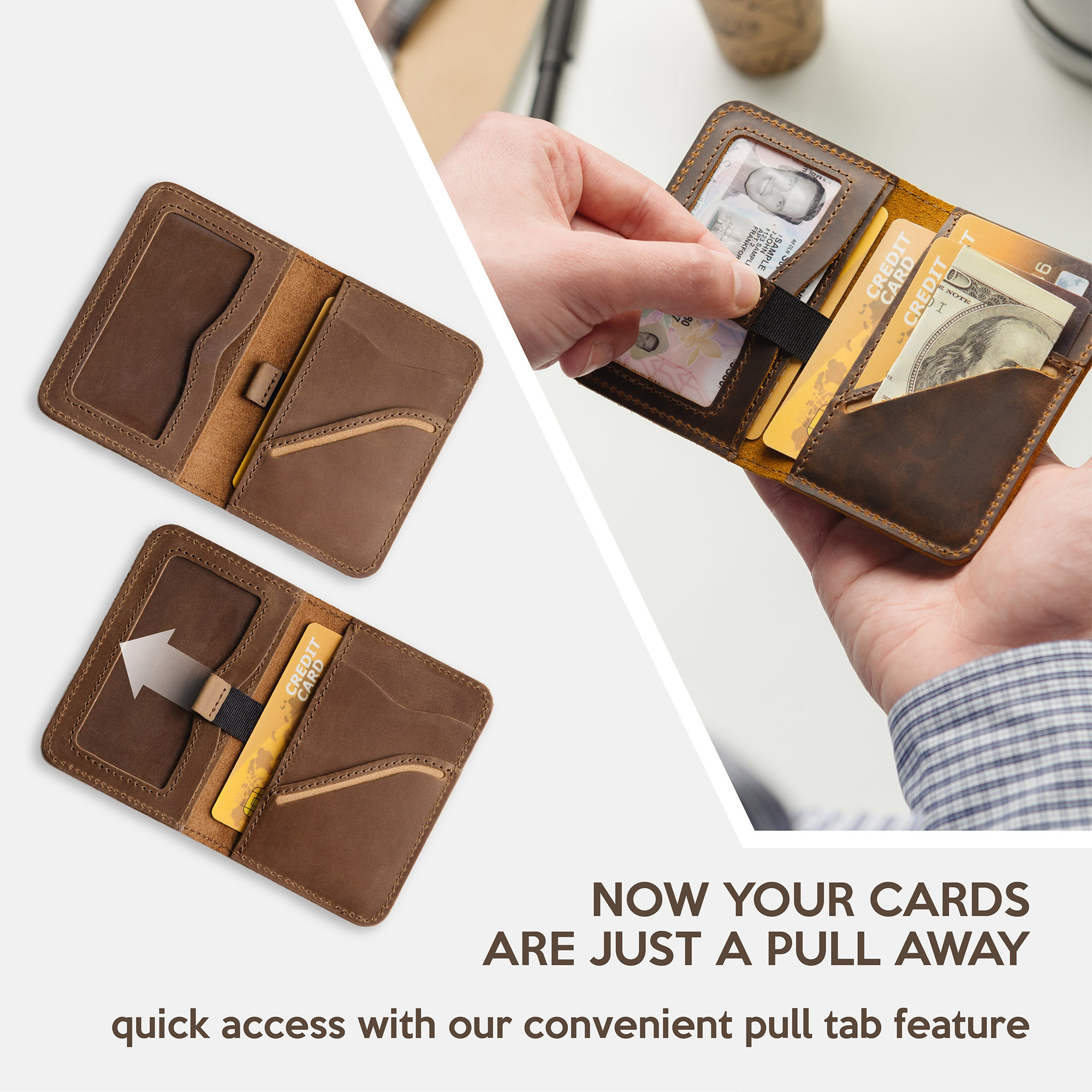 Mens Wallet Leather, Personalized Father's Day Gift