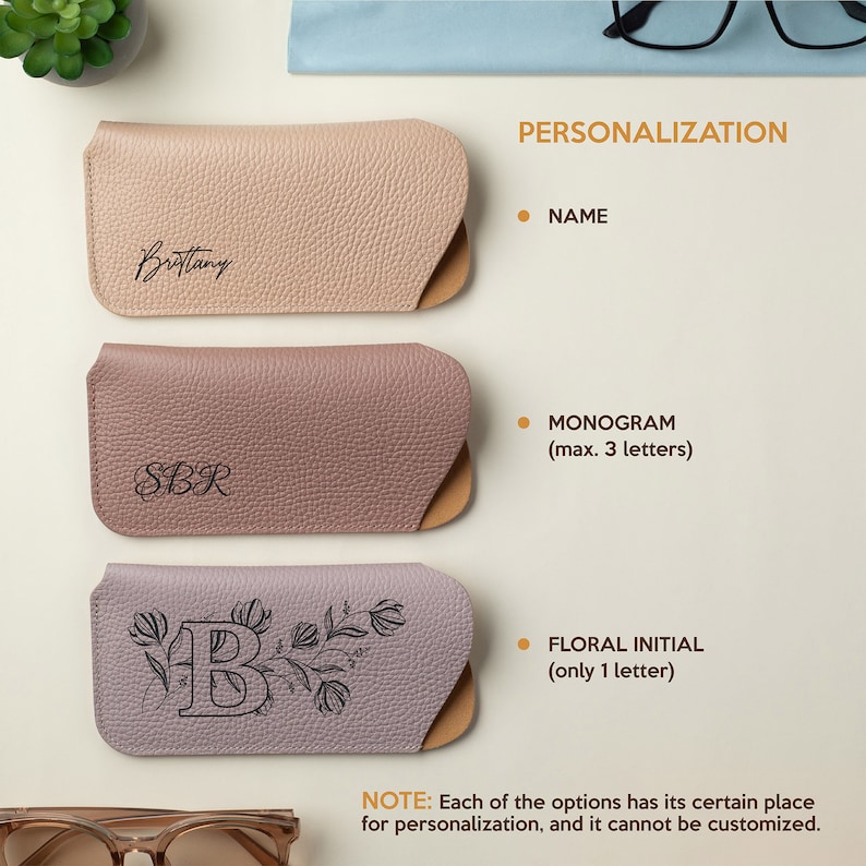 Leather sunglasses case Gift for Her