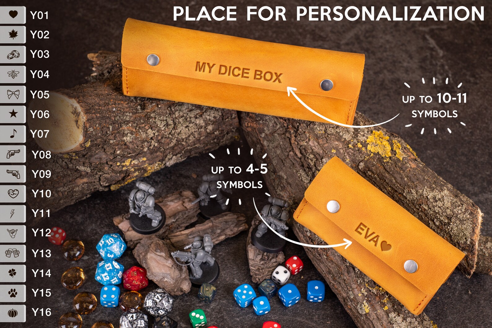 Dnd Dice Bag Personalized Leather Dice Bag. Small Bag for Dnd Etsy