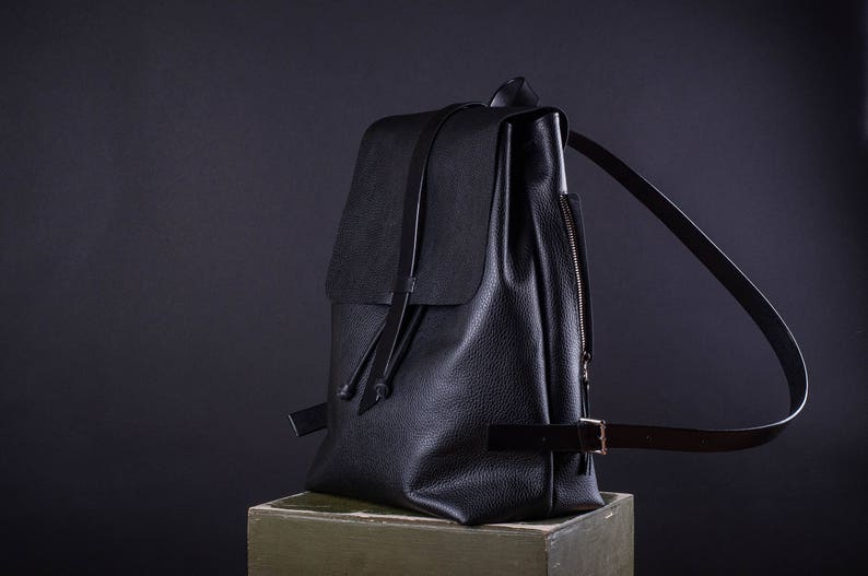 Leather backpack