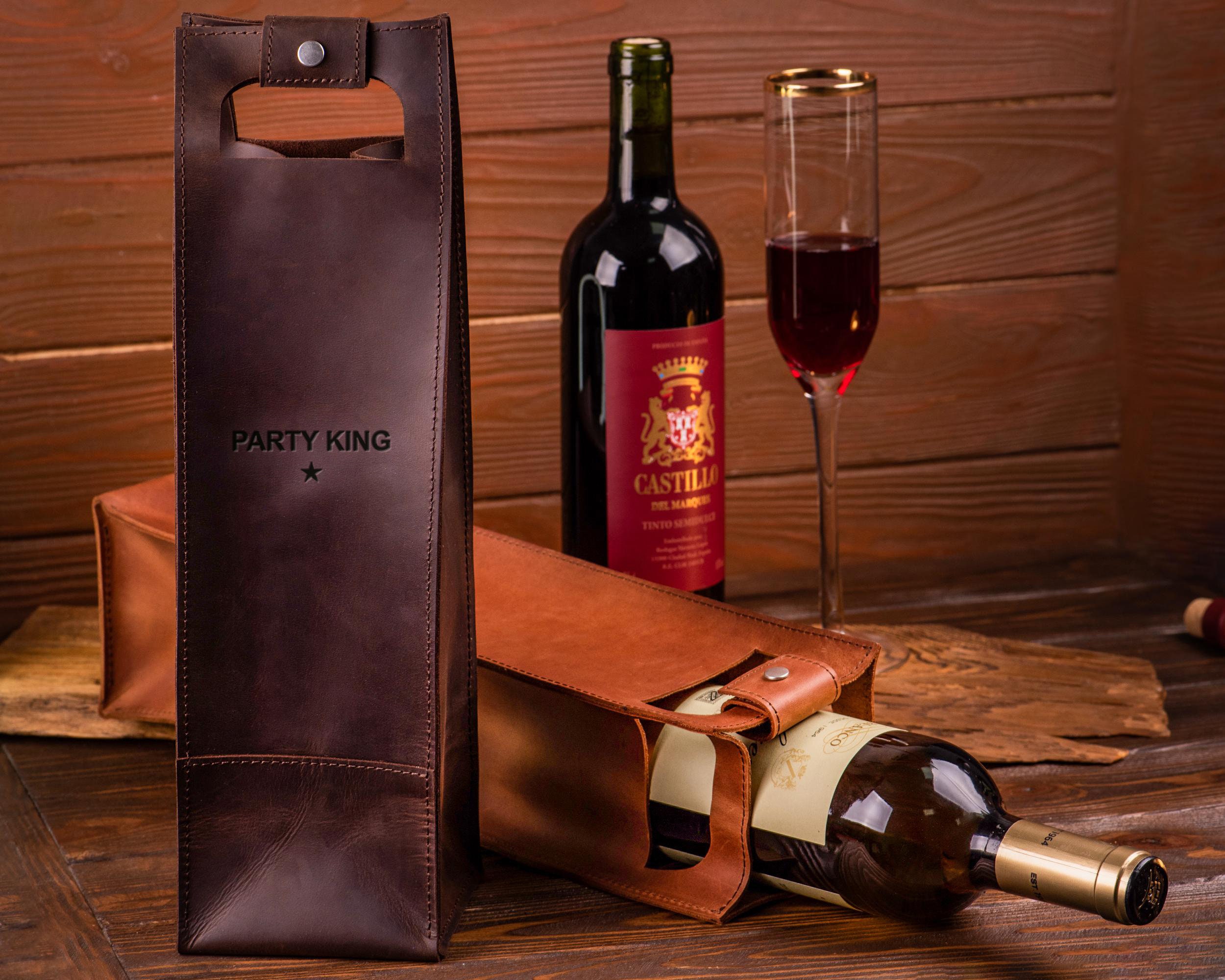 leather wine holder