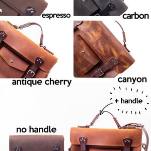 Vintage leather satchel, purse bag with handle, satchel bag, shoulder bag, messenger bag, crossbody bag womens satchel leather, three sizes image 8