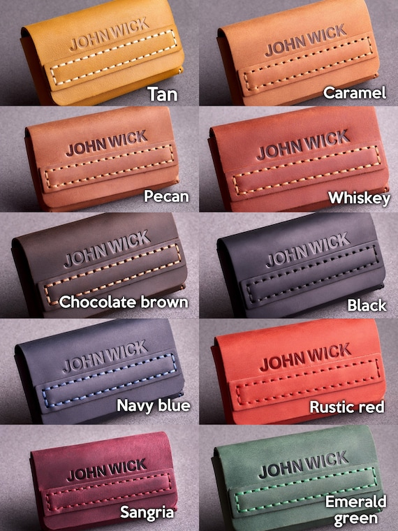 Personalized Leather Business Card Holder