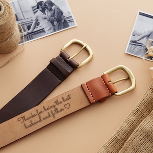 Personalisierter Ledergürtel für Ihn, Geschenk zum 3