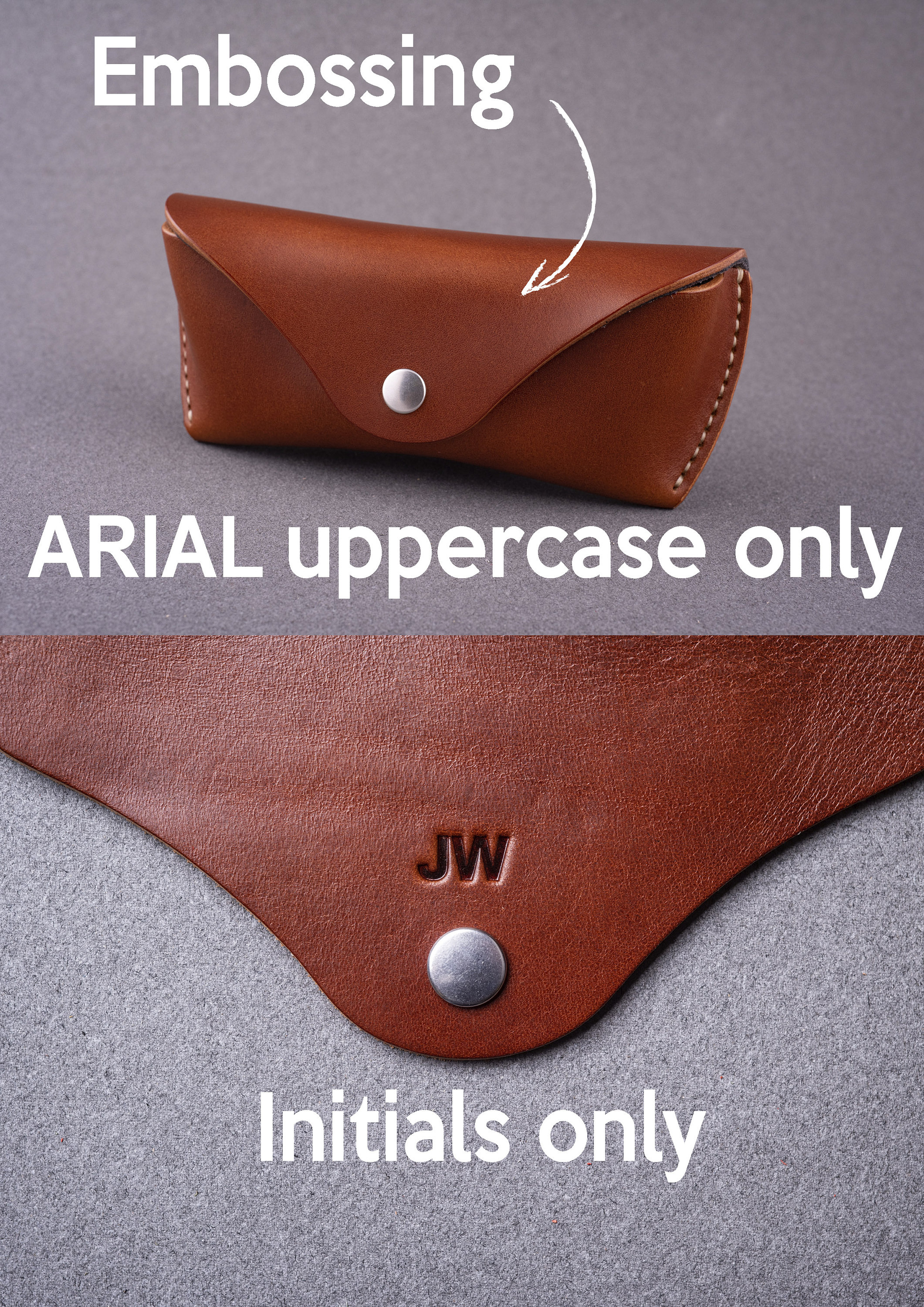 Personalized Leather Sunglasses Case, Aviator, Clubmaster