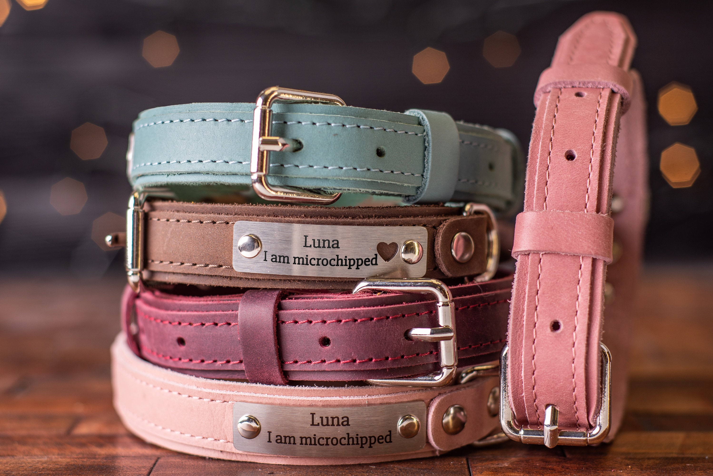 Leather Dog Collar Personalized Dog Collar Personalized Etsy Australia