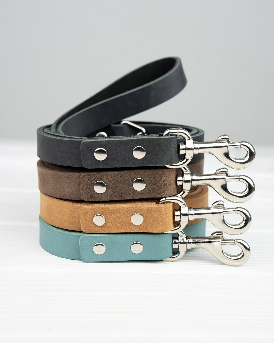 Personalized Custom Dog Leash With Name, Leather Dog Leash, Engraved