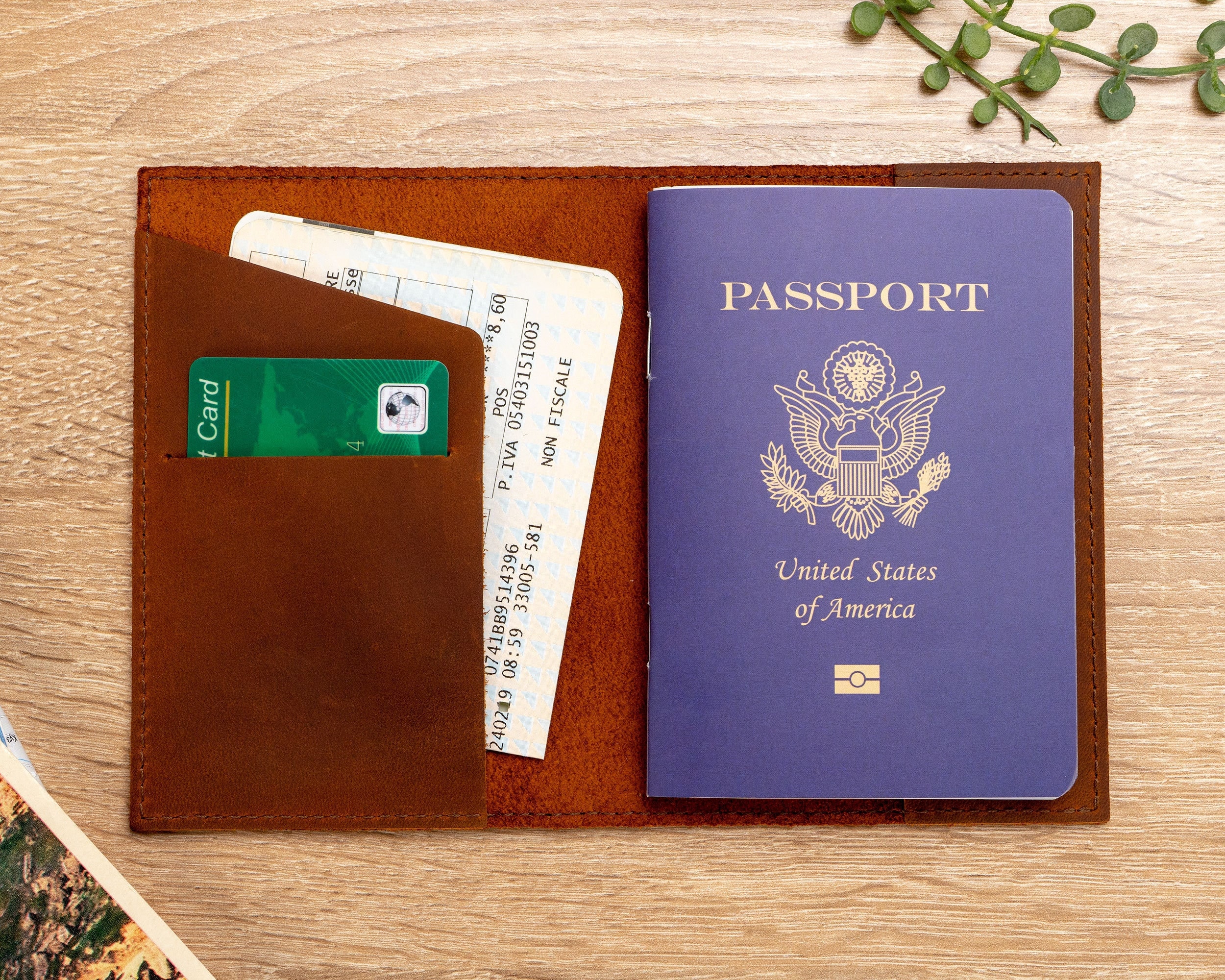 Passport Case w/pen and additional sections for cards/notes www.glwec.in