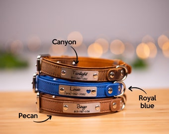 Personalized Dog Collar Leather Dog Collar With Name 