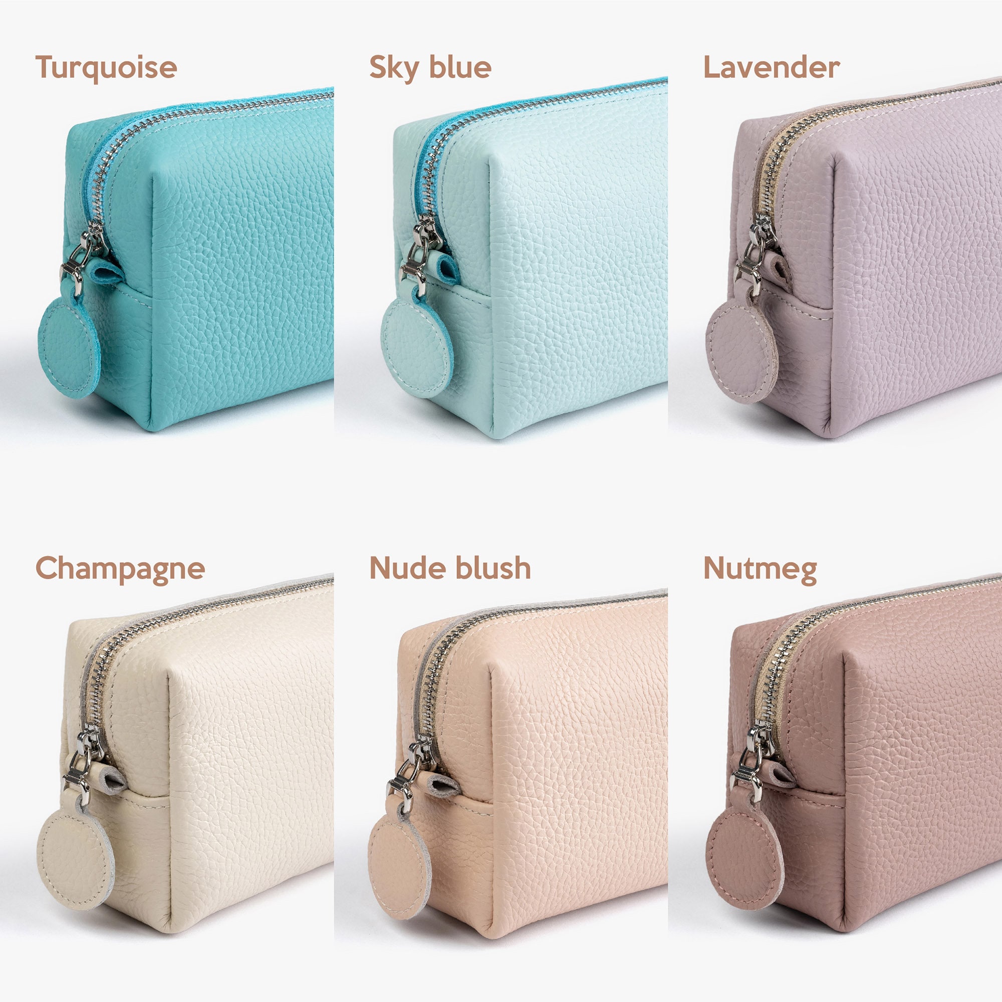 Leather Makeup Bag, Cosmetic Bag Women, Makeup Organizer, Bridesmaid Gift Name, Bridesmaid Gift Proposal, Christmas Gift for her