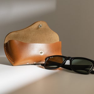 Leather Sunglasses Case, Leather Sunglass Case, Personalized Eyeglasses Case, Leather Sunglasses Holder image 9