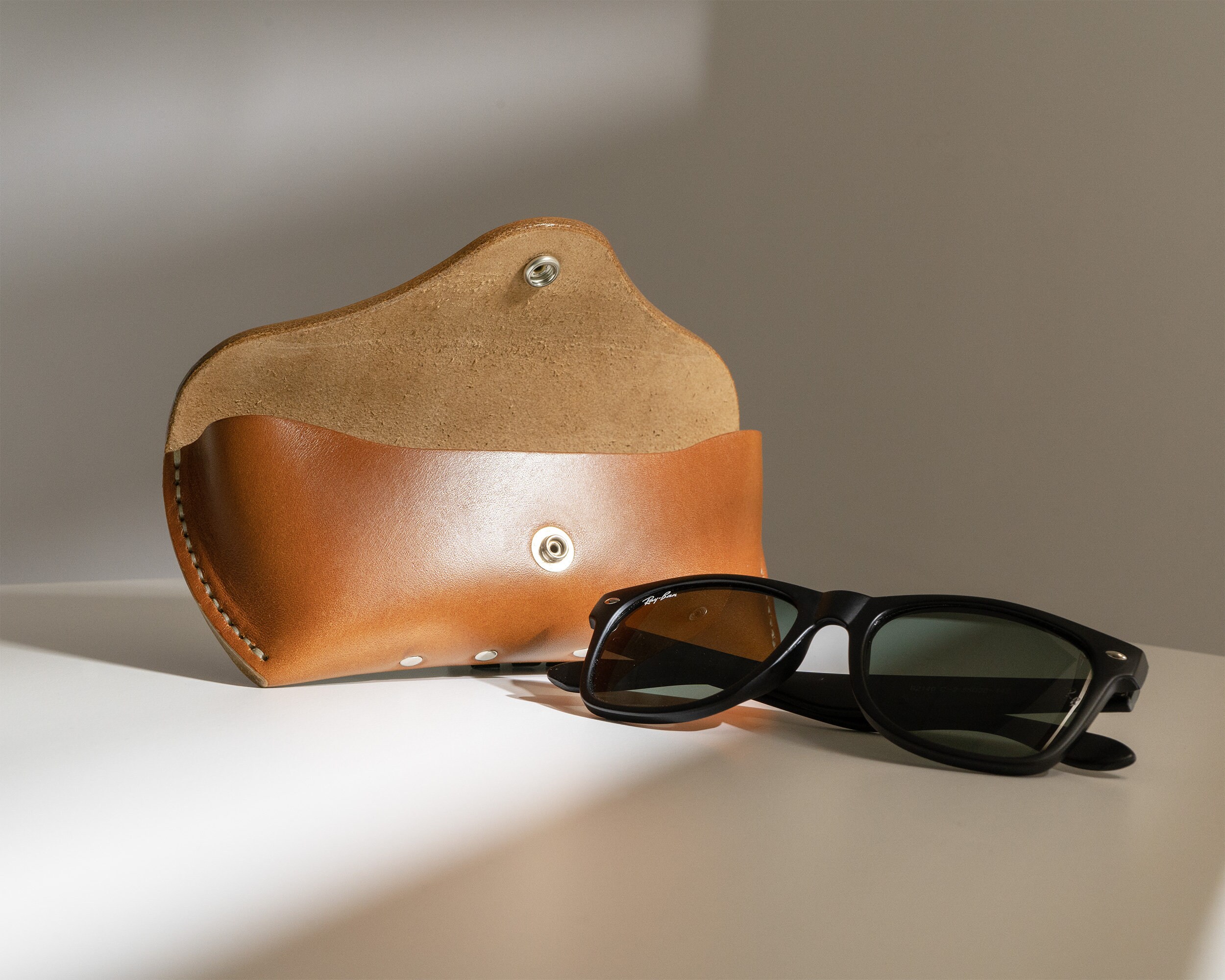 Personalized Leather Sunglasses Case, Handmade Eyeglasses Holder