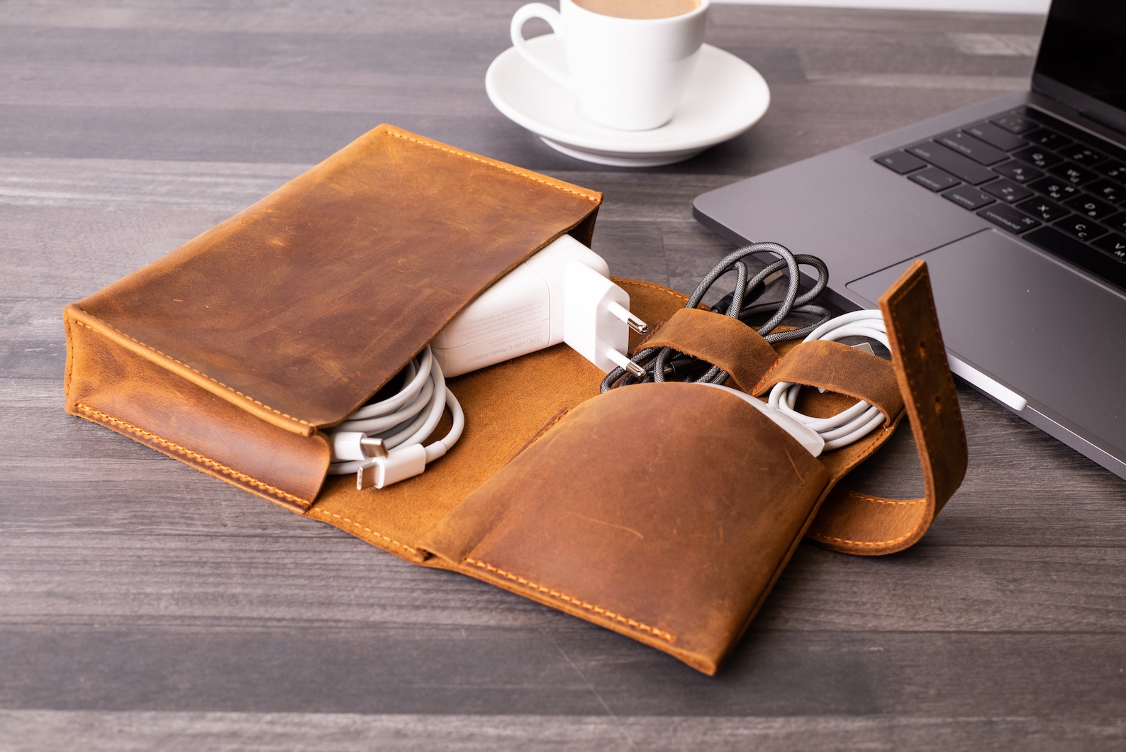 Tech Organizer Personalized Leather Tech Organizer Etsy