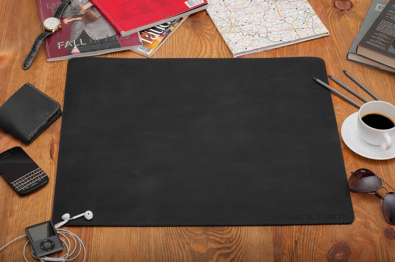 Leather Desk Blotter Personalized Mousepad. Desk Blotter Pad Etsy