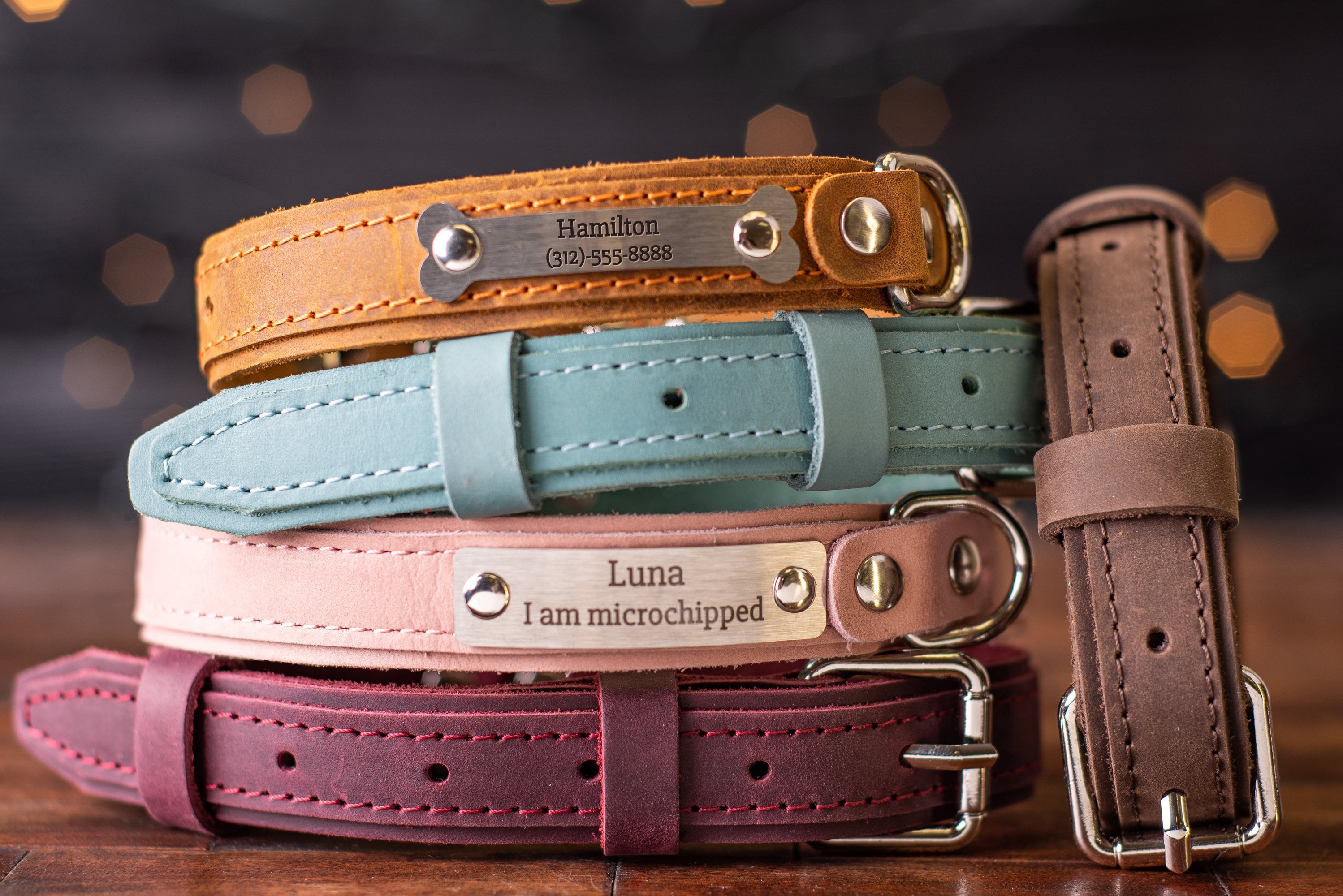 Dog Collar Leather Dog Collar Personalized Dog Collar Etsy