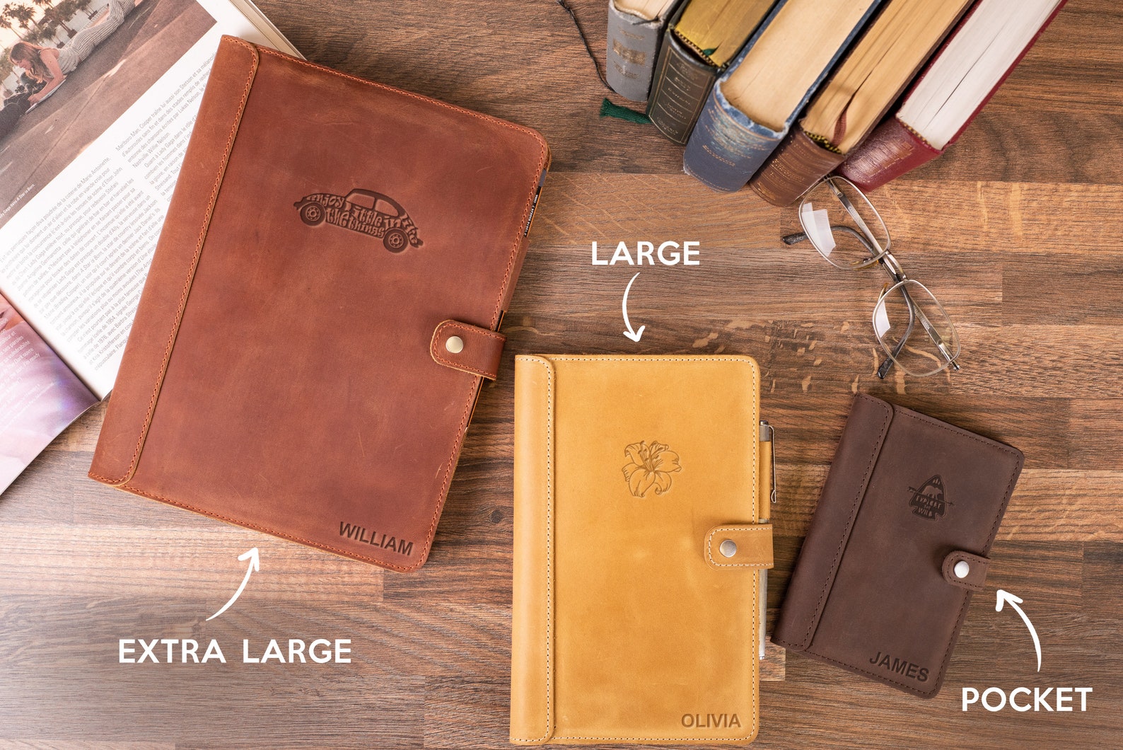 Moleskine Leather Cover Personalized 3.5 X 5.5 Etsy