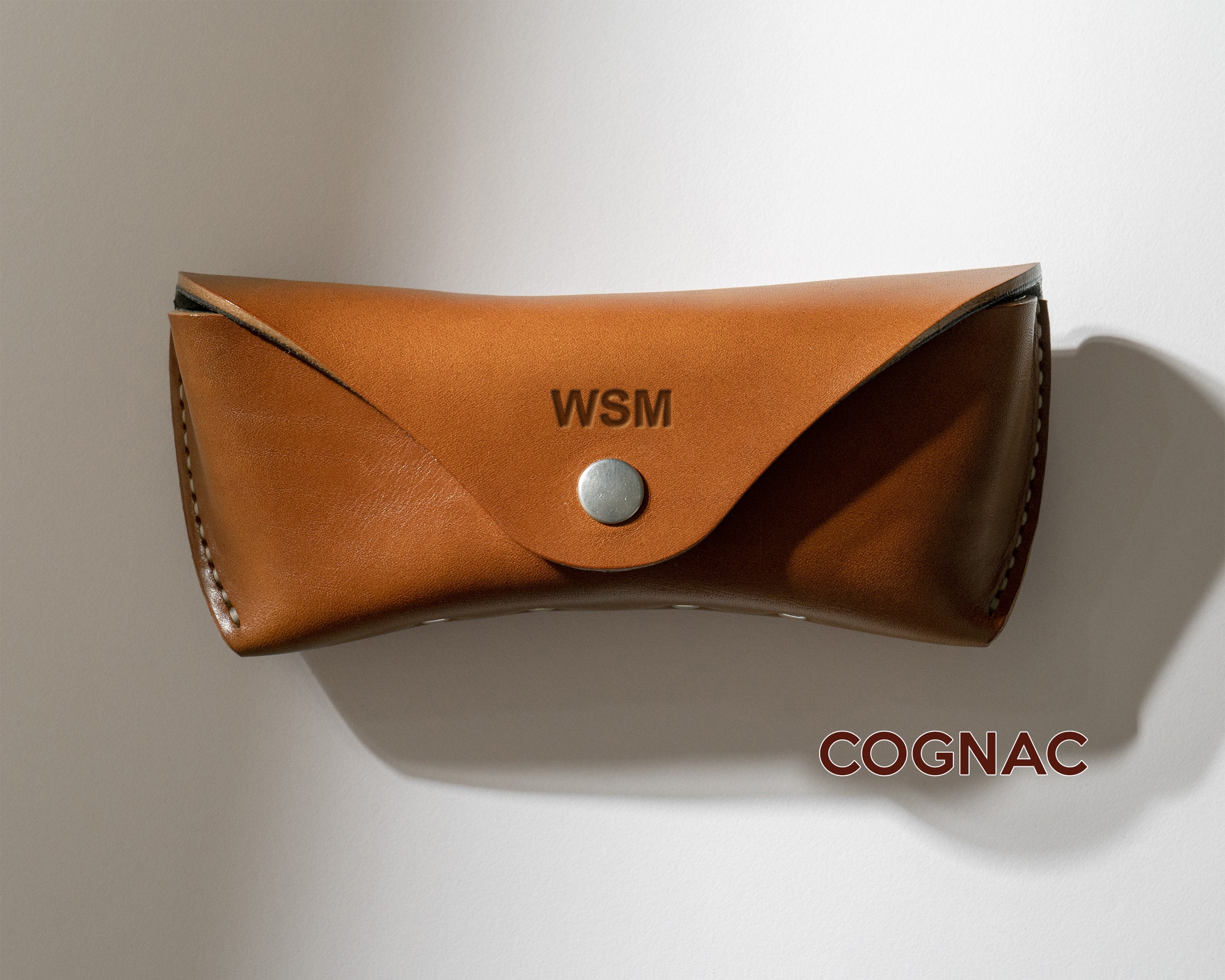Personalized Leather Sunglasses Case, Handmade Eyeglasses Holder