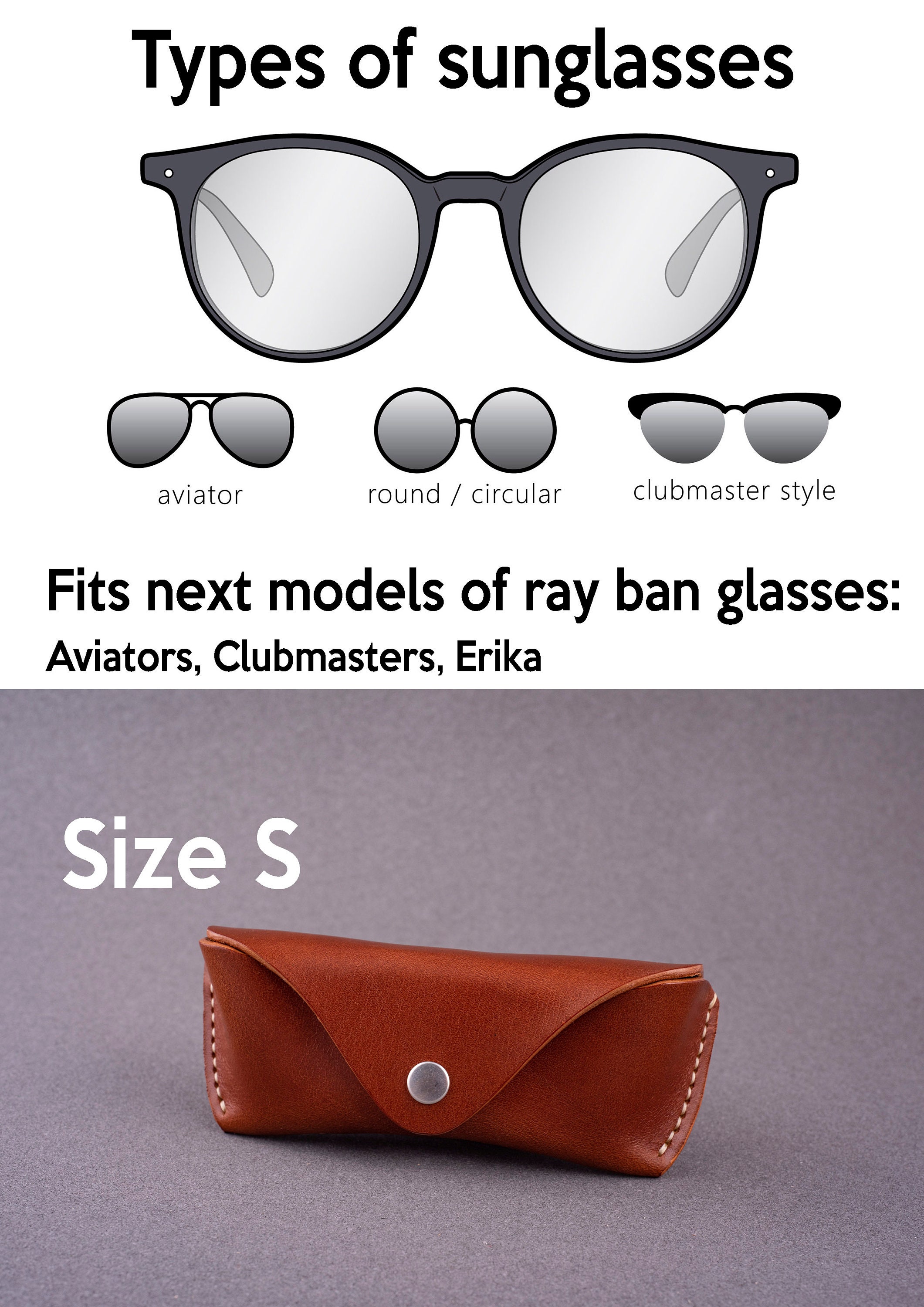 Sonnenbrillen etui Sunies Personalisiertes Leder Sonnenbrillen