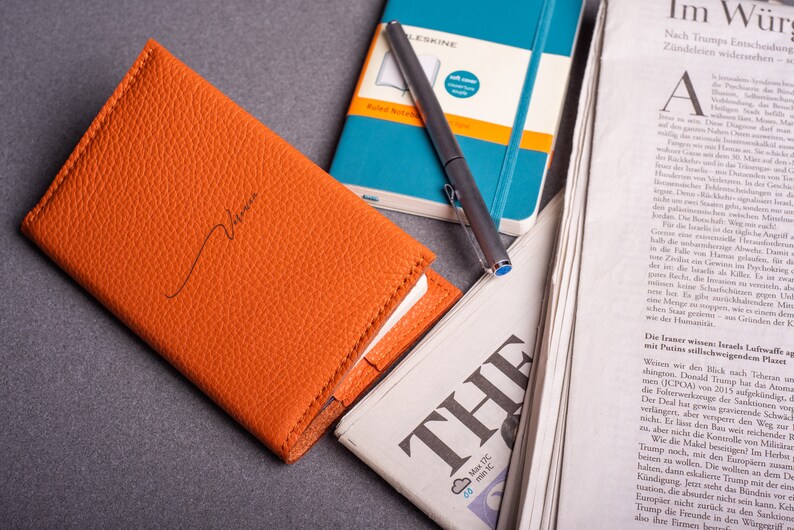 Leather moleskine cover for Classic moleskine Large size / Etsy