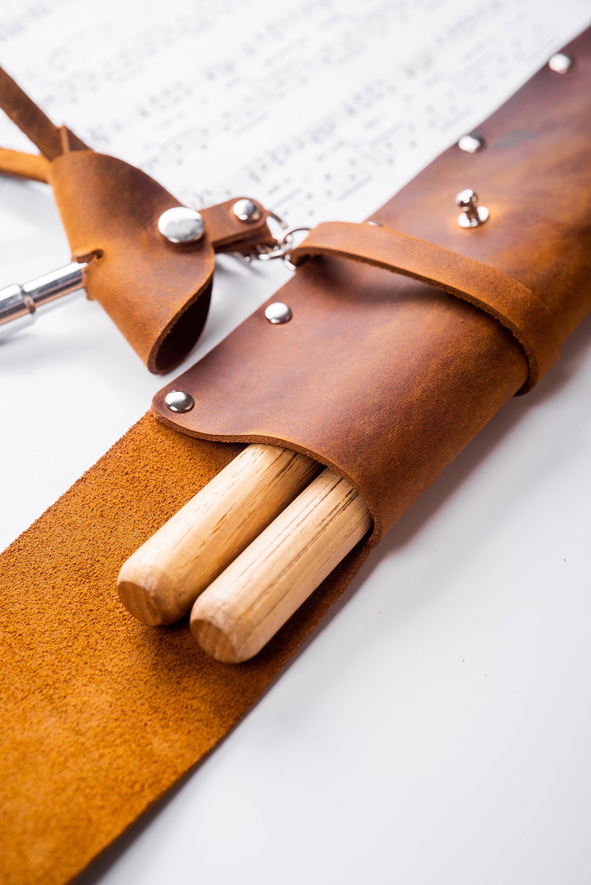 Personalized leather drumstick bag gift for drummer gift for Etsy
