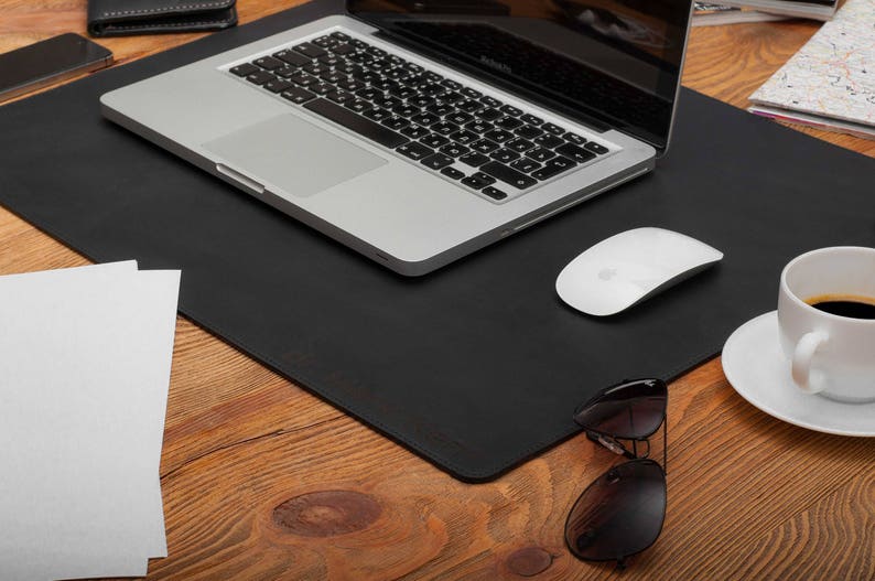 Leather Desk Blotter Personalized Mousepad. Desk Blotter Pad Etsy