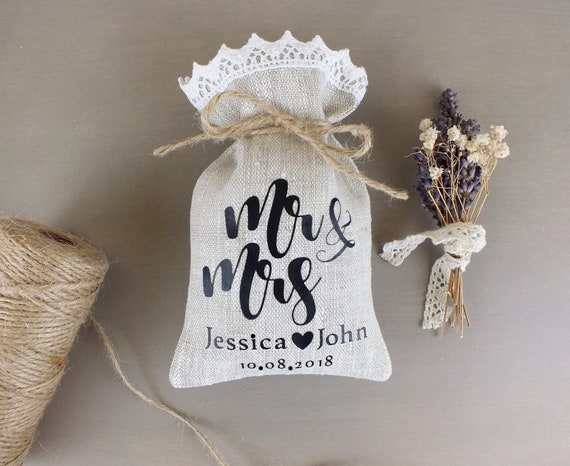 Custom Wedding Favor Bags Rustic Wedding Favors For Guests Etsy