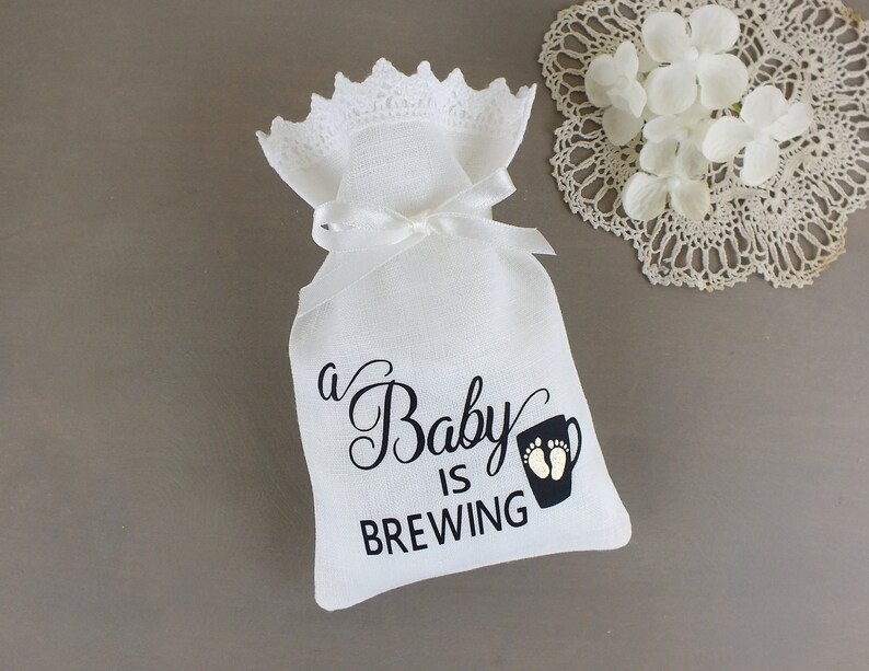 Baby shower favor bags A baby is brewing tea coffee bag Etsy