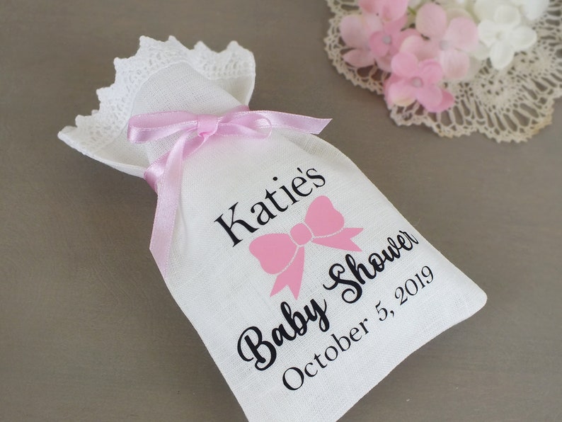 Baby shower favor bags Girl baby shower party gift bags Etsy