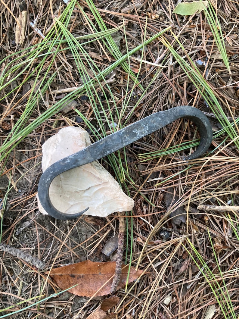 Hand forged hand made primitive fire starting flint and steel flint strikers image 4