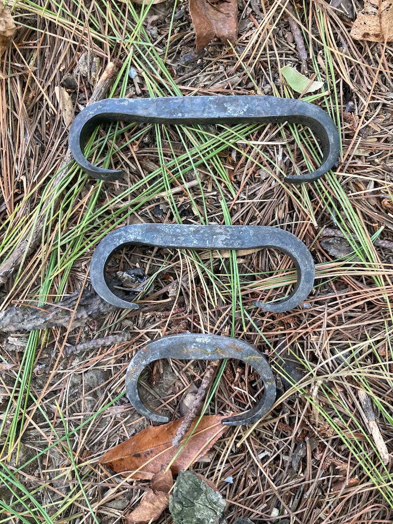 Hand forged hand made primitive fire starting flint and steel flint strikers image 5