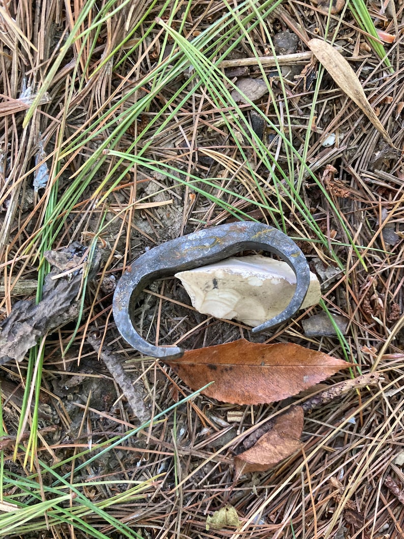 Hand forged hand made primitive fire starting flint and steel flint strikers image 2