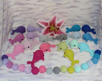 Figures for mobile or stroller chains whale