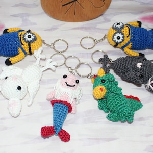 Keychain Bat Minion Dragon Aquarius