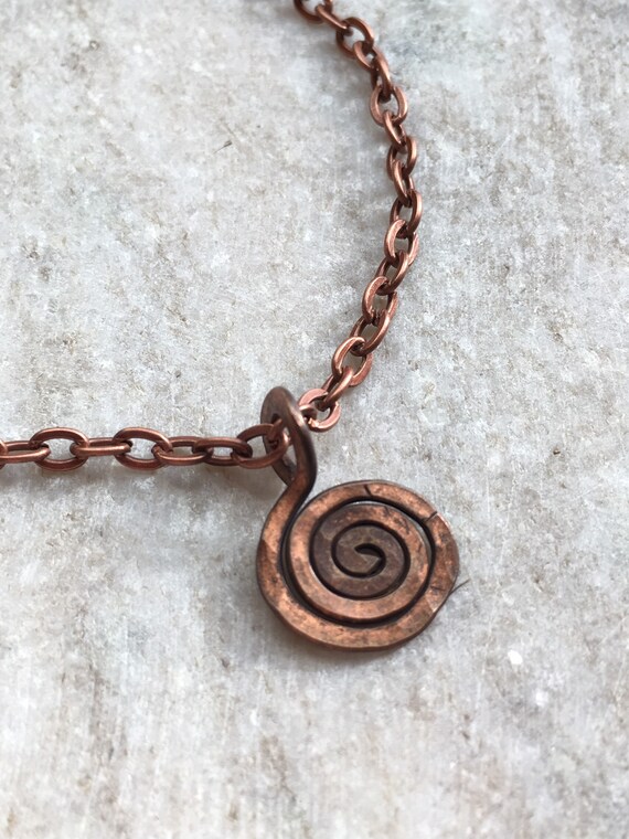 Hammered copper best sale necklace