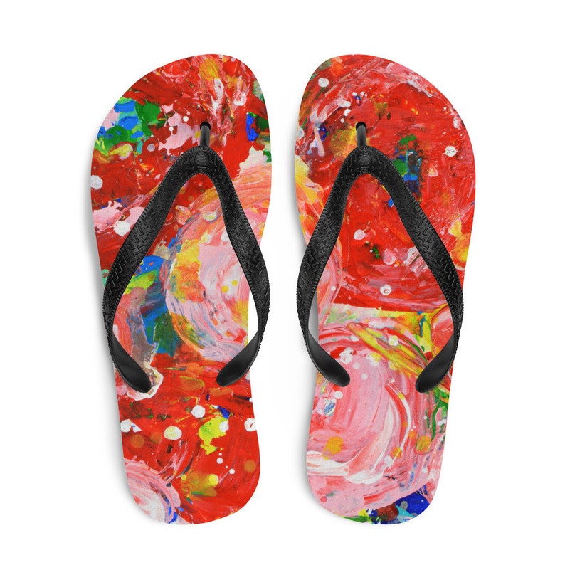 colourful flip flops