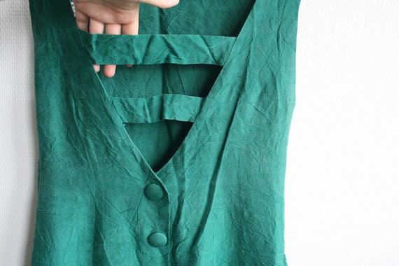 Robe verte vintage DIY///Cousu main///doublure fl… - image 5