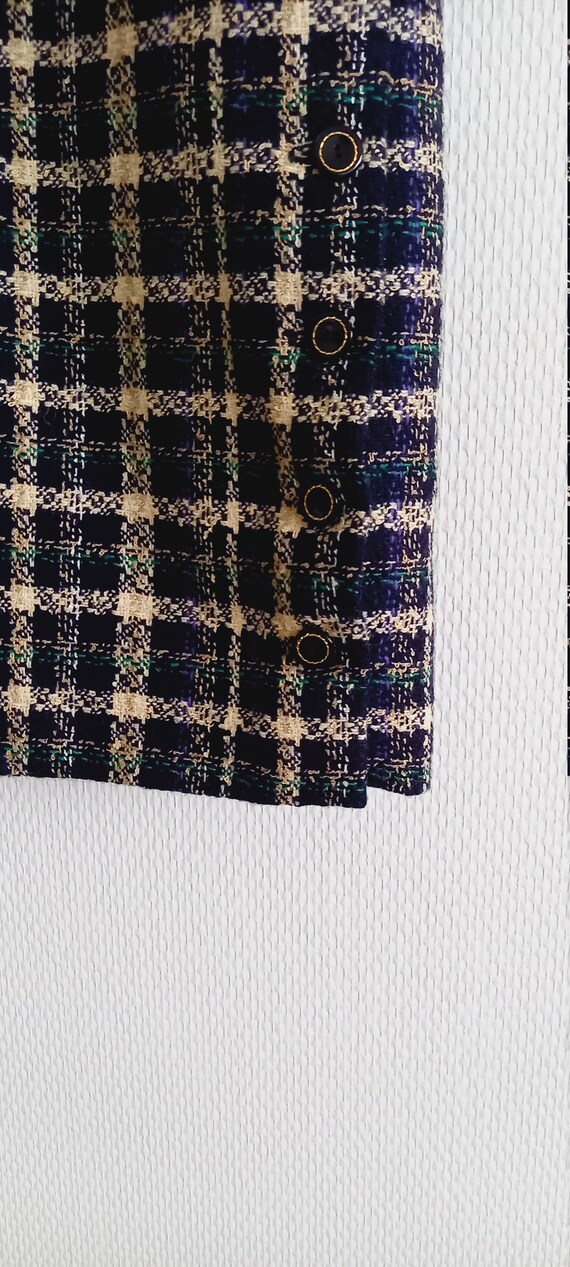 Jupe crayon/// Motif Tartan ///Taille haute ///Co… - image 3