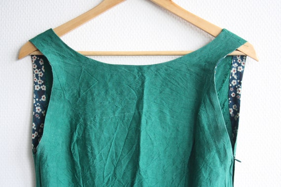 Robe verte vintage DIY///Cousu main///doublure fl… - image 3