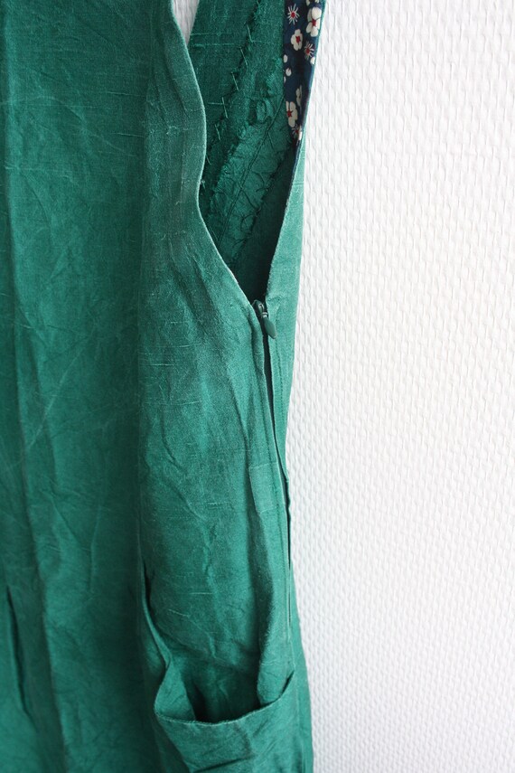 Robe verte vintage DIY///Cousu main///doublure fl… - image 4