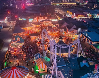 Morey's Pier Ferris Wheel Print, Wildwood Beach Photography