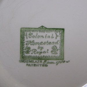 Royal China Colonial Homestead Green Rim Soup Bowl image 3