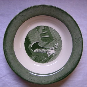 Royal China Colonial Homestead Green Rim Soup Bowl image 1