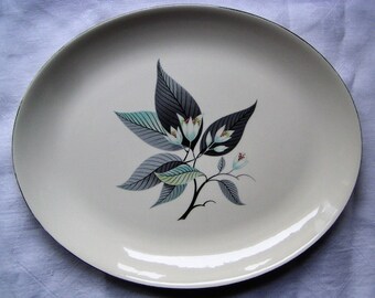Homer Laughlin Lotus Hai Oval Serving Platter (Rhythm)