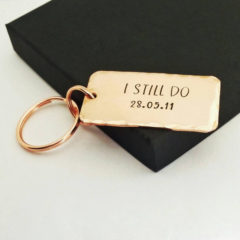 Personalised Copper Anniversary Keyring With Gift Box Copper Etsy UK