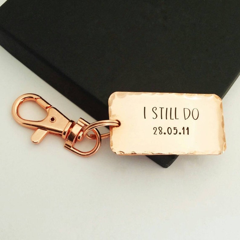 Personalised Copper Anniversary Keyring With Gift Box Copper Etsy UK