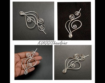 Silver plated copper brooch ,Shawl and Sweater pin,Copper wire Shawl Pin,Shawl brooch, Sweater,Pin,Silver,silver/copper shawl pin