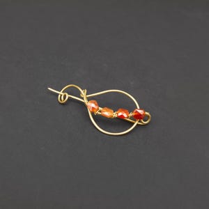 Handcrafted brass shawl pin  Faceted agates shawl pin, shawl brooch, Sweater Clip, Pin, Fastener, Brooch, Knitter Gift