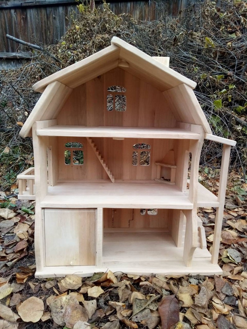 etsy wooden dollhouse