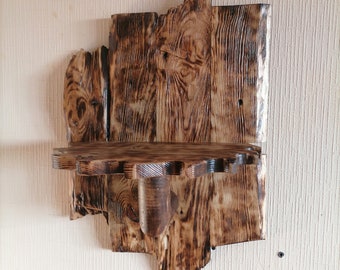 Wooden shelf rack wood board